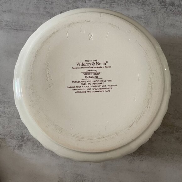 Villeroy & Boch Vilbofour Botanica 8" Souffle Baking Dish Porcelain Luxembourg - Picture 7 of 8